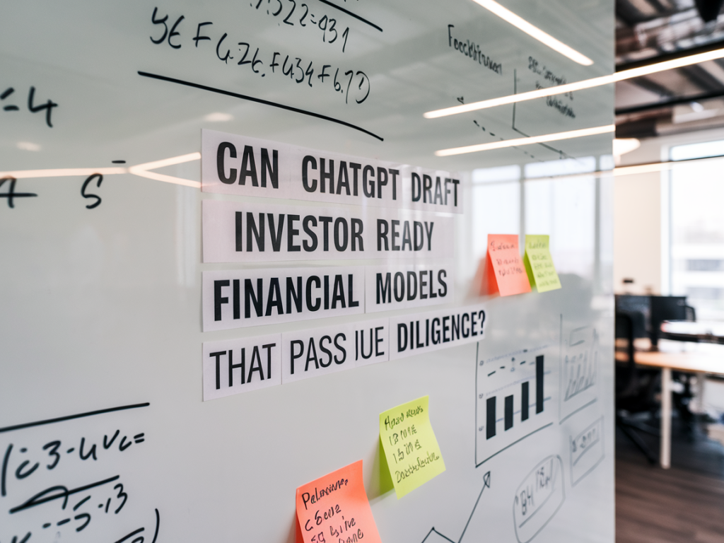 Can chatgpt draft investor-ready financial models that pass due diligence?