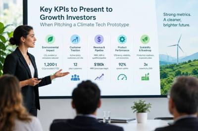 Which kpis to present to growth investors when pitching a climate tech prototype