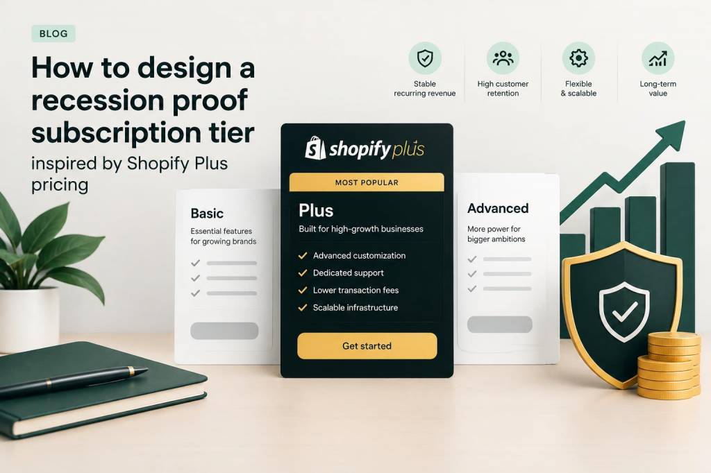 How to design a recession-proof subscription tier inspired by shopify plus pricing