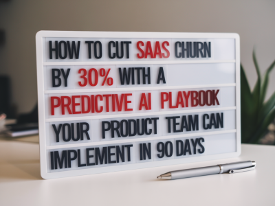 How to cut saas churn by 30% with a predictive ai playbook your product team can implement in 90 days