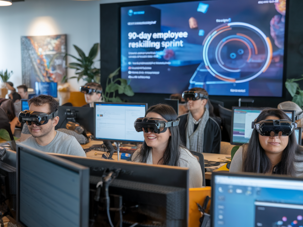 how to run a 90-day employee reskilling sprint using ar to cut onboarding time by half